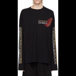 Dries Van Noten Black Oversized Long Sleeve Medium